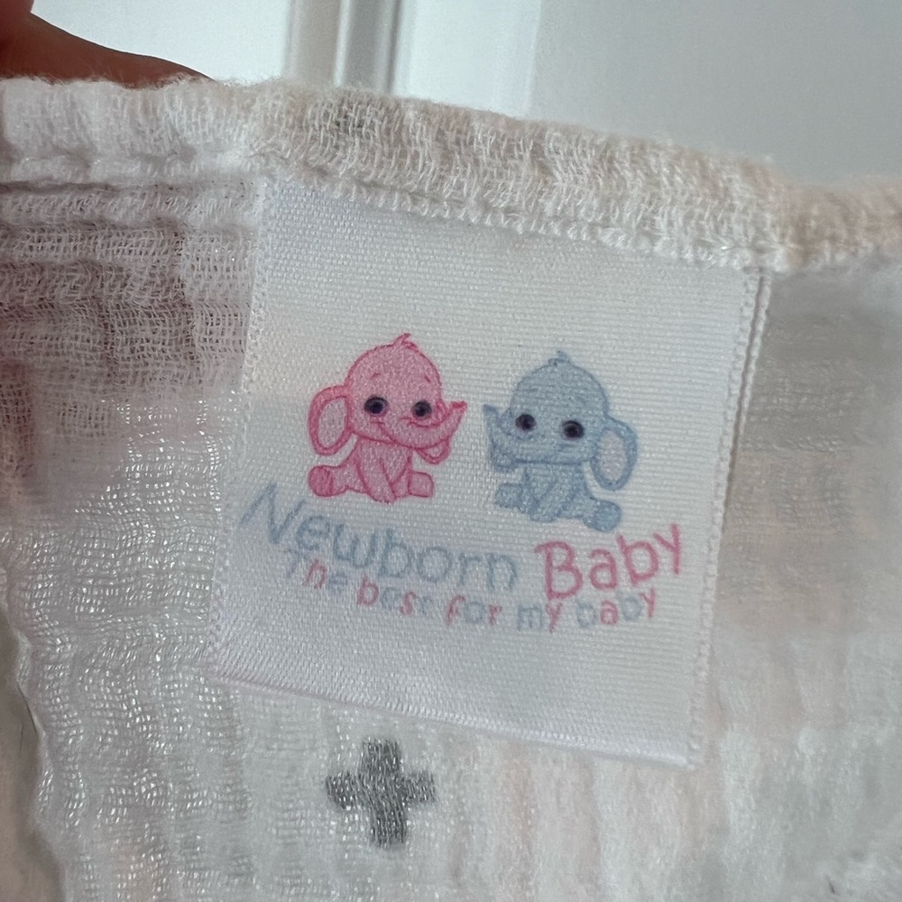 White Muslin Cloth organic cotton baby blanket